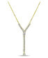 ფოტო #1 პროდუქტის Round Pear Linear Y Adjustable Necklace (7 ct. t.w.) in 18K Sterling Silver or Sterling Silver