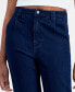 Juniors' Cuffed High-Rise Trouser Jeans