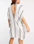 Accessorize beach kimono in multi stripe