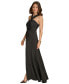 Фото #3 товара Donna Karen Women's Halterneck Twist-Front Open Gown