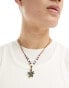 Фото #1 товара Classics 77 beaded flower pendant cord necklace in brown