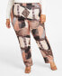 Фото #1 товара Trendy Plus Size Printed Fitted Pants