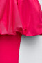 Фото #9 товара Комбинированное платье с открытыми плечами ZARA