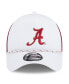 Фото #2 товара Men's White/Crimson Alabama Crimson Tide Court Sport Foam A-Frame 9FORTY Adjustable Trucker Hat