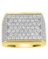 ფოტო #3 პროდუქტის Men's Diamond Multi-Row Cluster Ring (4 ct. t.w.) in 10k Gold