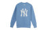 Фото #2 товара Толстовка MLB серии Vintage с логотипом Нью-Йорк Янки, свободного кроя, мужская и женская, синяя