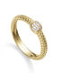 Fashion gold-plated ring with zircons Elegant 9124A014-30