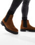 Tommy Hilfiger casual cleated suede chelsea boots in tan Kokosnusshain, 40 - фото #6