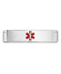 ფოტო #1 პროდუქტის 14k White Gold Epoxy Enameled Medical ID Ctr Plate Bracelet