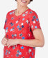 ფოტო #5 პროდუქტის Petite Stars Side Tie Short Sleeve Tee