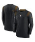 Фото #1 товара Men's Black Pittsburgh Steelers Sideline Player Uv Performance Long Sleeve T-shirt