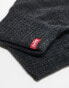 Фото #2 товара Levi's touch screen knit gloves with tab logo in dark grey