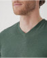 ფოტო #3 პროდუქტის Men's Organic Cotton Featherweight Slub V-Neck Tee