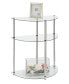 Фото #2 товара 23" Glass Designs2Go 3 Tier Half-Circle Entry Table