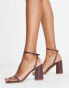 Фото #3 товара Raid Molika mid heel sandals in dark brown