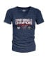 ფოტო #3 პროდუქტის Women's Navy UConn Huskies 2023 NCAA Men's Basketball National Champions Focus Bracket Tri-Blend V-Neck T-shirt