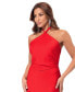 ფოტო #4 პროდუქტის Women's Halterneck Tie-Back Sleeveless Gown