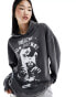 Фото #1 товара ASOS DESIGN oversized hoodie with indie band graphic in black