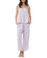 ფოტო #4 პროდუქტის Women's 2-Pc. Tie-Strap Cami Pajamas Set