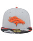 Фото #3 товара Men's Gray Denver Broncos Active Camo 59fifty Fitted Hat