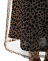 Wednesday's Girl leopard mesh print midaxi skirt in tan Bronzenes Leopardenmuster, XS - фото #2