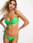 Brave Soul bikini bottom with cinch detail in green