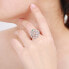 Playful silver ring with colored zircons R00021