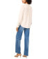 ფოტო #5 პროდუქტის Women's Contrast Stitch Button Front Collared Blouse