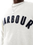 Barbour collegiate logo sweatshirt in ecru Бежевый, 2XL - фото #5