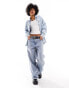 Фото #2 товара Noisy May oversize denim shaket in light blue wash