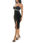 Фото #6 товара Juniors' Scuba-Crepe Rhinestone-Fringe Bodycon Dress