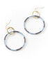 ფოტო #1 პროდუქტის Kaia Double Hoop Earrings - Blue Thread Wrapped