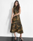 ფოტო #4 პროდუქტის Women's Sleeveless Printed Tie-Neck Midi Dress