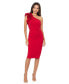 ფოტო #1 პროდუქტის Women's One-Shoulder Scuba Crepe Sheath Dress