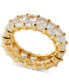 Фото #2 товара Gold-Tone Baguette Cubic Zirconia Eternity Band Ring