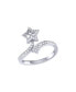 ფოტო #1 პროდუქტის Lucky Star Twist Design Sterling Silver Diamond Women Ring
