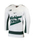 Фото #3 товара Men's White Michigan State Spartans Replica College Hockey Jersey