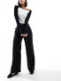 Tommy Jeans co-ord claire high rise wide pinstripe trouser in black