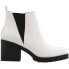 Dirty Laundry Lisbon Pull On Chelsea Booties Womens White Casual Boots LISBON-WH