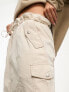 Фото #4 товара ASOS DESIGN ruched waist midi cargo skirt in stone
