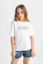 Kız Çocuk T-shirt Beyaz B5091a8/wt34
