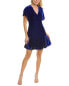 Фото #1 товара Taylor Stretch Velvet Mini Dress Women's Blue 2