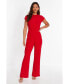 ფოტო #1 პროდუქტის Women's Scuba Crepe High Neck Palazzo Jumpsuit