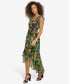 Women's Floral-Print Chiffon Ruffled Maxi Dress