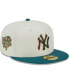 ფოტო #1 პროდუქტის Men's Cream New York Yankees Chrome Evergreen 59FIFTY Fitted Hat