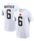 Men's Baker Mayfield White Cleveland Browns Name and Number T-shirt