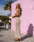 ფოტო #2 პროდუქტის Women's s X JoJo Plunging Crochet Cutout Midi Beach Dress