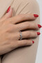 Charming silver ring with zircons RI060W