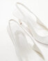 Фото #4 товара ASOS DESIGN Salty slingback stiletto mid shoes in white