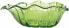 VILLA D'ESTE FORM LEAF SALAD WITH GREEN SALAD SERVERS 2 POLYCARBONATE